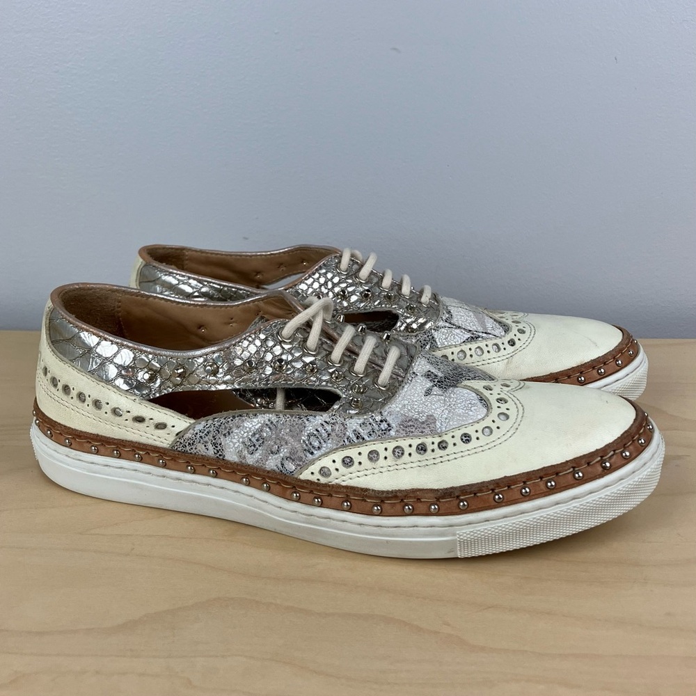 La Bottega di Lisa Women’s Size 7.0 Multicolor Leather Wingtip Casual Shoes